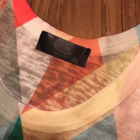 Multi colored, scoop neck tank. - Picture 3 of 4